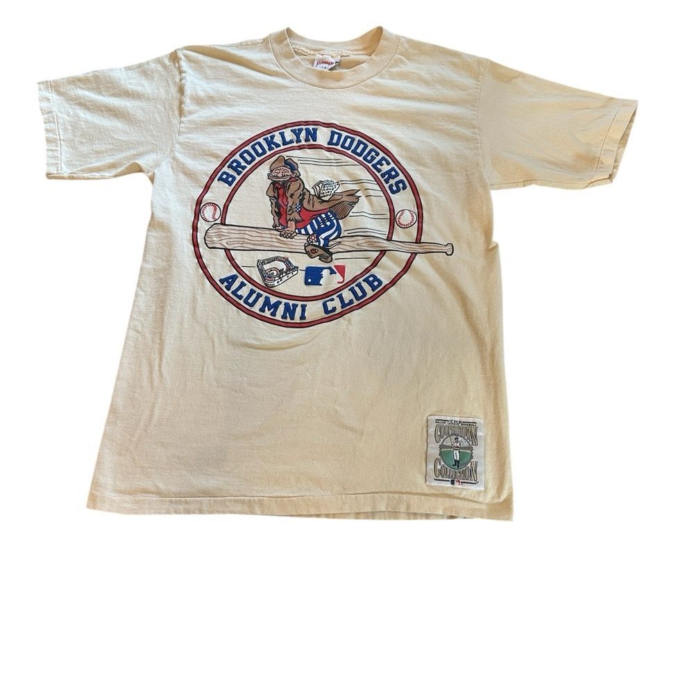VTG Rare 80’s Brooklyn Dodgers Cooperstown Collection Shirt Nutmeg Size Large - Picture 2 of 9